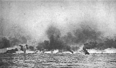 The Grand Fleet at Windy Corner 31 May 1916