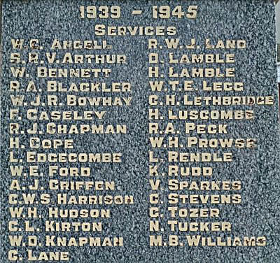 The 1939 face of the Kingsbridge War memorial